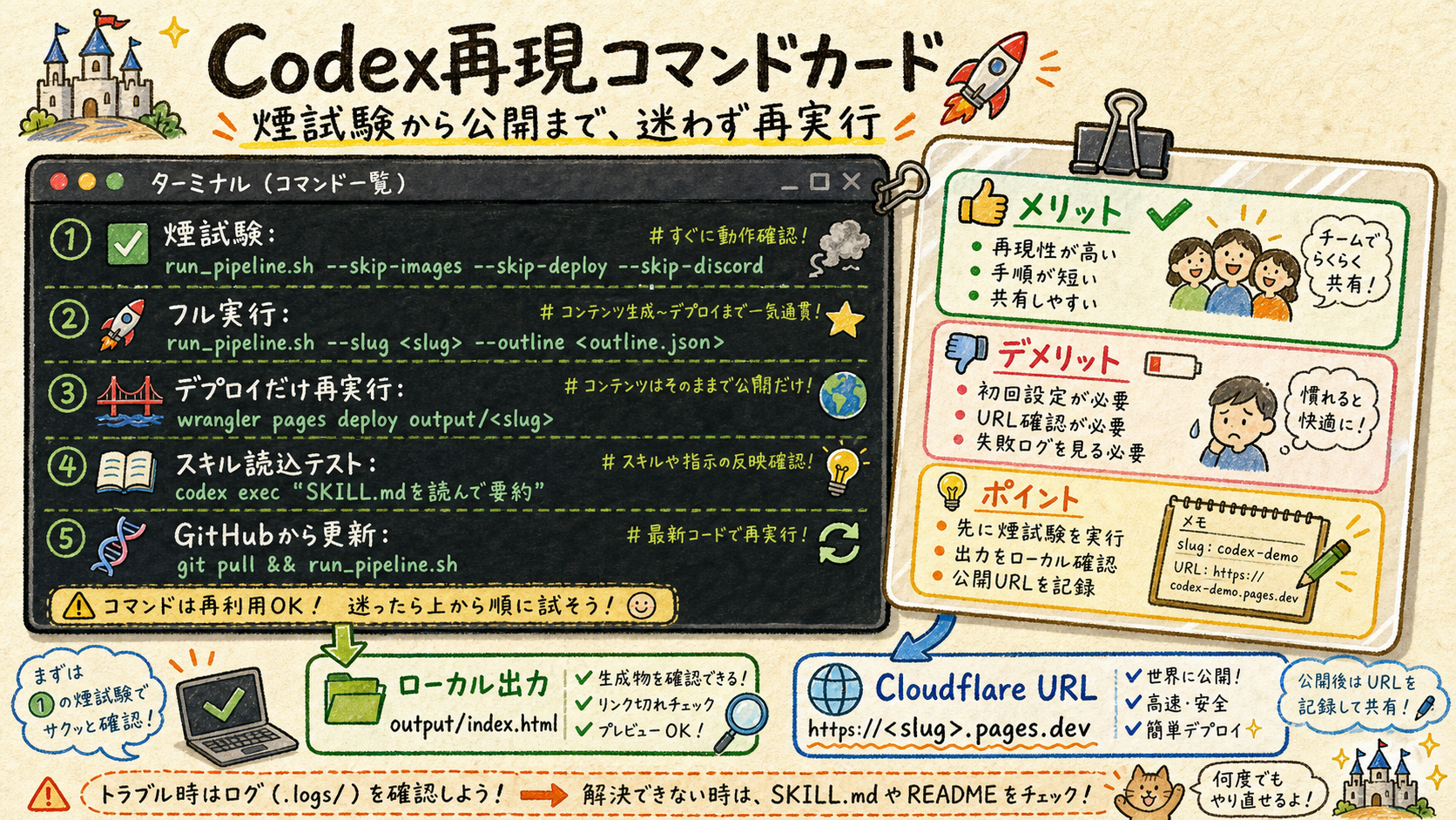 Codex reproduction command card
